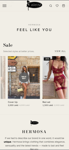 Hermosa sale